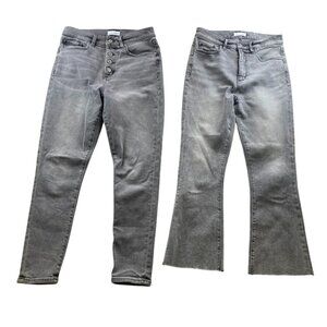 Loft Women's Jeans Size 28 Lot Of Two Skinny & Flare High Rise Kick Crop Casual